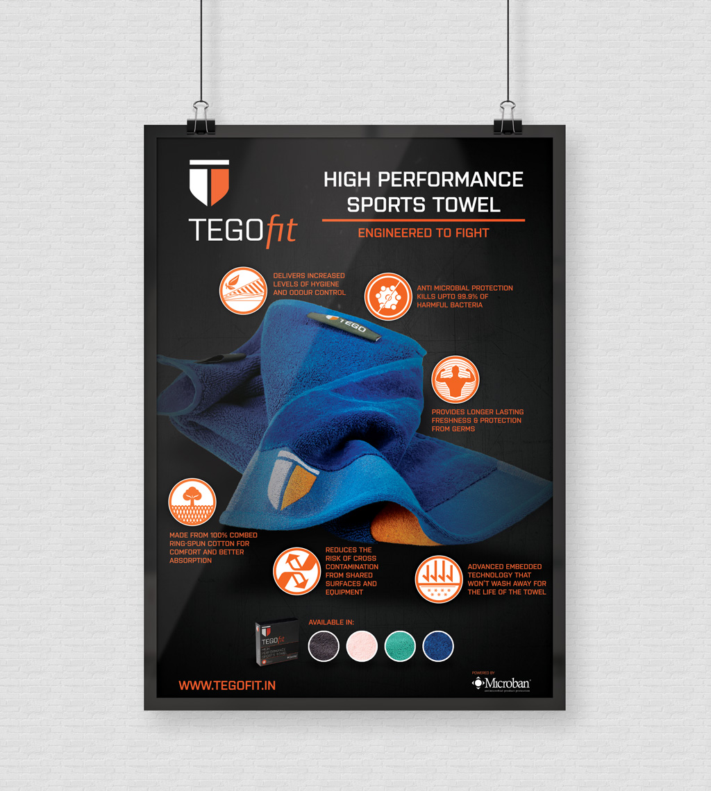 TEGO fit towel marketing poster