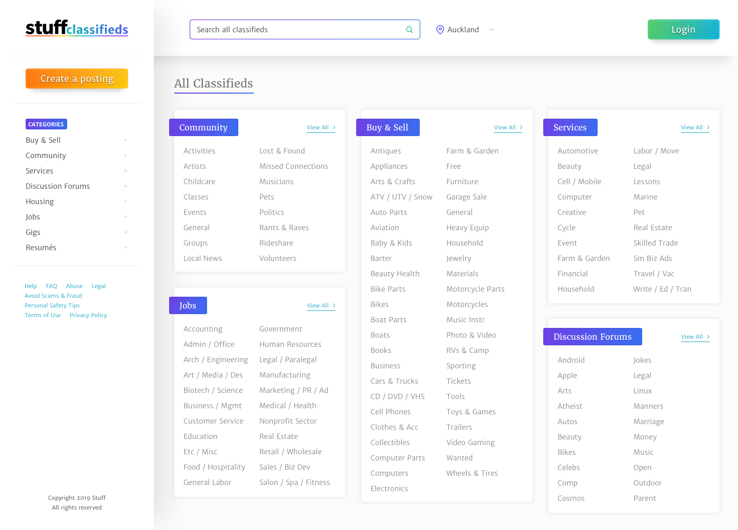 Stuff Classifieds mockup