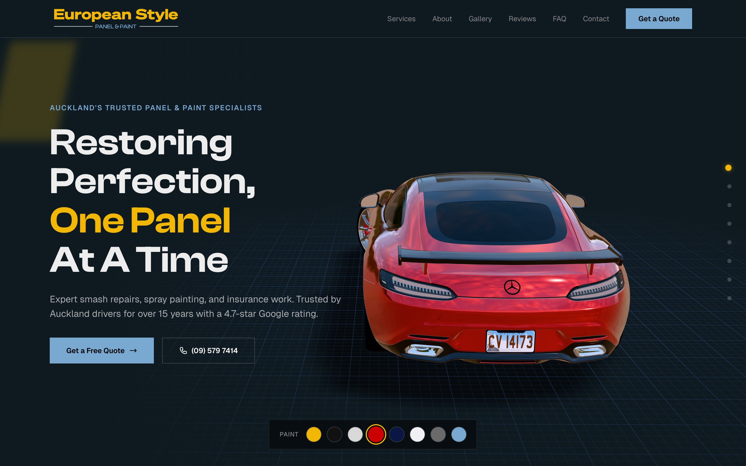 Switching the paint finish in real time