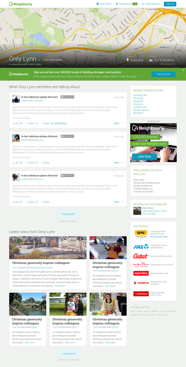 Public Posts Layout