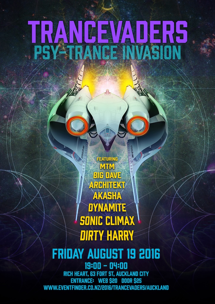 Trancevaders Event Flyer