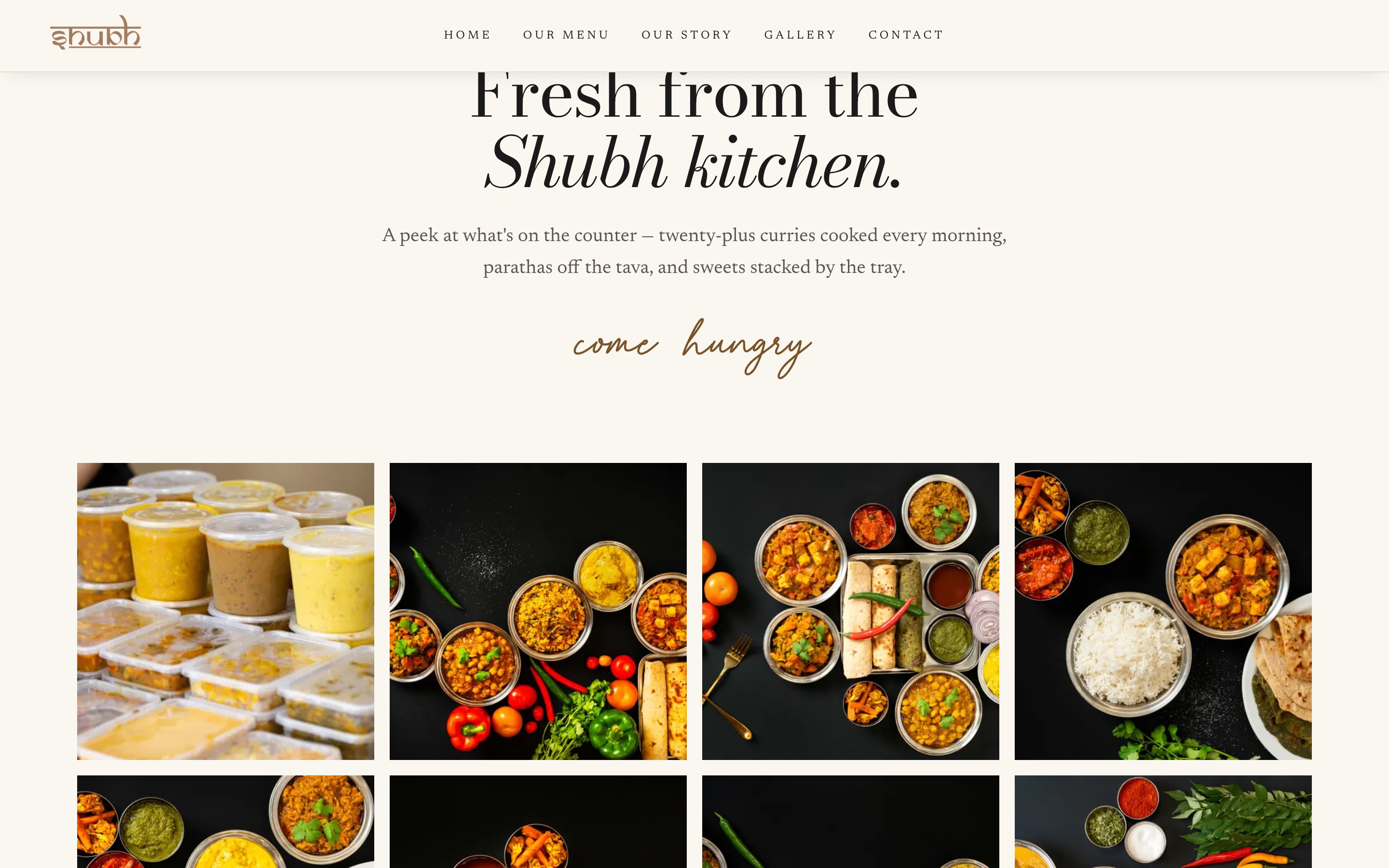 A gallery of the day's kitchen